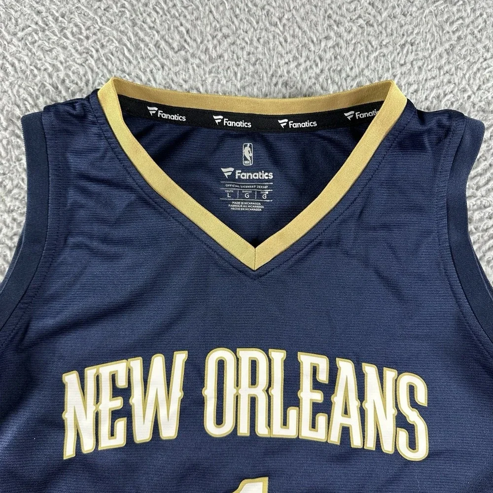 New Orleans Pelicans Jersey Youth Large Williams‎ #1 Navy Blue Fanatics NBA